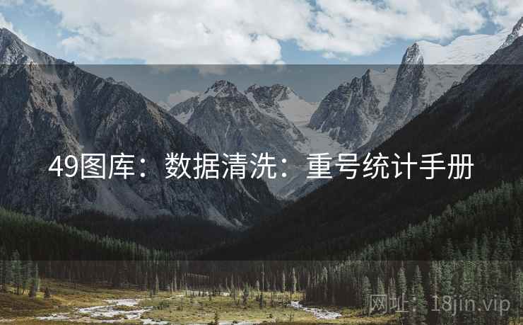 49图库：数据清洗：重号统计手册
