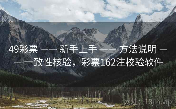 49彩票 —— 新手上手 —— 方法说明 —— 一致性核验，彩票162注校验软件